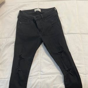 A&F faded black jeans